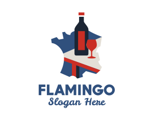 Alcoholic - French Wine Tasting logo design
