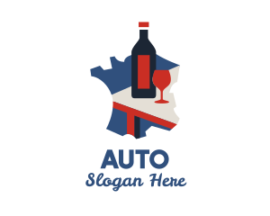 Geography - French Wine Tasting logo design