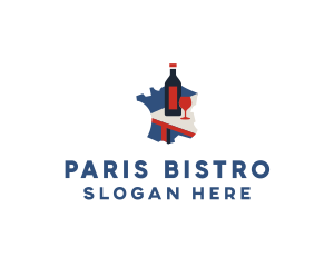 French Wine Tasting  logo design