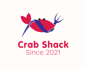 Crab Crustacean Seafood  logo design