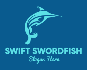 Wild Swordfish Fish logo design