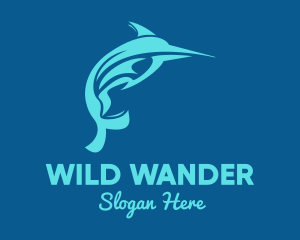 Wild Swordfish Fish logo design