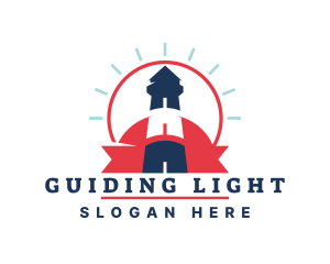 Sun Lighthouse Tower logo design