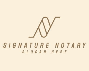 Notary - Legal Firm Letter N logo design