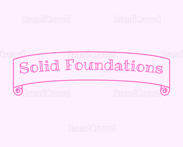 Pink Girly Banner Logo