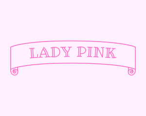 Pink Girly Banner logo design