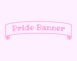 Pink Girly Banner logo design