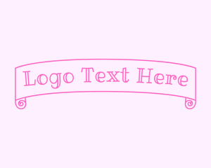 Banner - Pink Girly Banner logo design