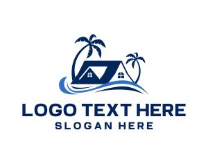 Surfing - Beach House Holiday logo design