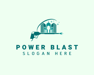 Building Cleaning Power Washer logo design