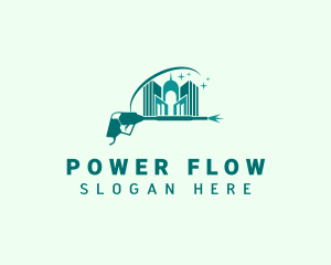 Building Cleaning Power Washer logo design