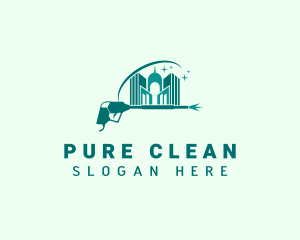 Building Cleaning Power Washer logo design