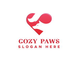 Dog Pet Heart logo design