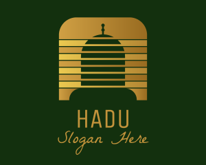 Gold Muslim Mosque  Logo