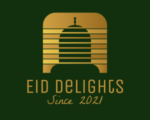 Eid - Gold Muslim Mosque logo design