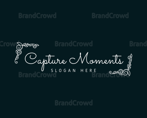 Wedding Ornate Wordmark Logo