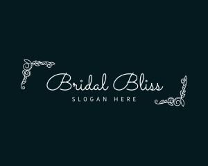 Bride - Wedding Ornate Wordmark logo design