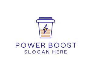 Recharge - Coffee Cup Charger logo design