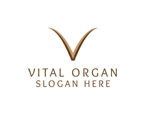 Elegant Brown Letter V logo design