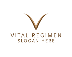 Elegant Brown Letter V logo design