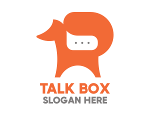 Chat Box - Fox Chat Bubble logo design