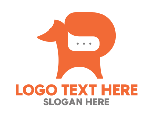 Fox - Fox Chat Bubble logo design