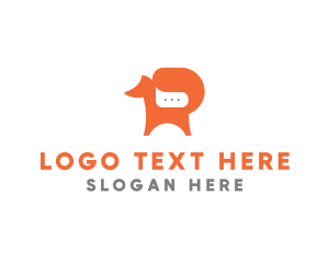 Veterinarian - Fox Chat Bubble logo design