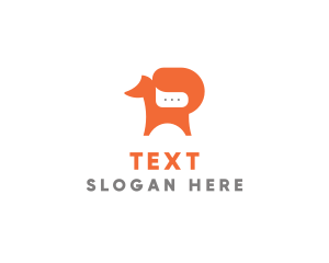 Fox Chat Bubble logo design