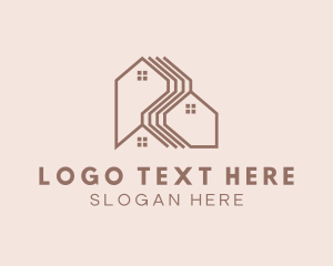 Rental - Abstract Line Roofing logo design