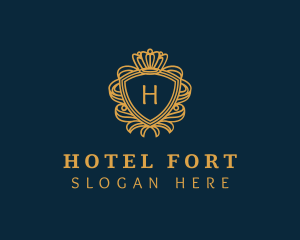 Crown Shield Hotel logo design