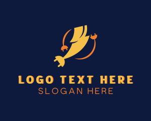 Plug - Electric Lightning Power Plug logo design