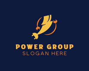 Electric Lightning Power Plug Logo