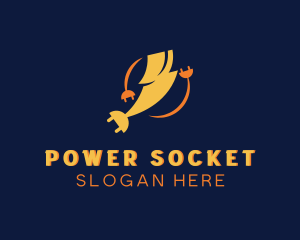 Socket - Electric Lightning Power Plug logo design
