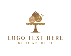 Brown - Chocolate Muffin Dessert logo design