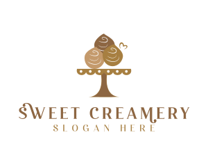 Chocolate Muffin Dessert  logo design