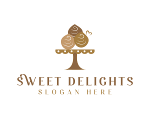 Chocolate Muffin Dessert  logo design