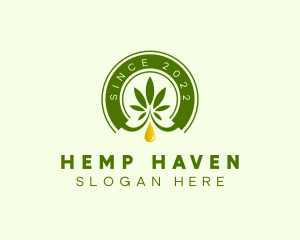 Cannabis Plant Oil Extract logo design