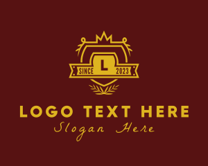 Royal - Elegant Royal Crown Shield logo design