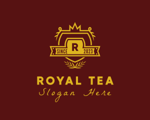 Elegant Royal Crown Shield logo design