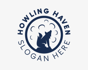 Howling - Wildlife Moon Wolf logo design