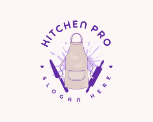 Kitchen Apron Baker logo design