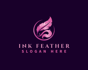 Feather Writing  Publishing logo design