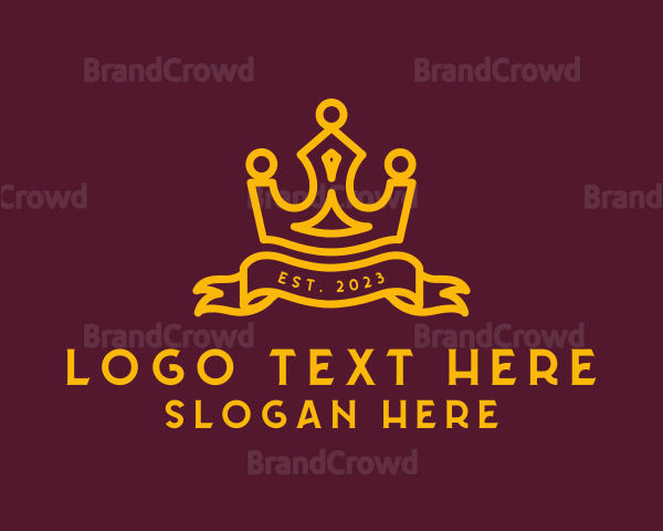 Fancy Crown Banner Logo