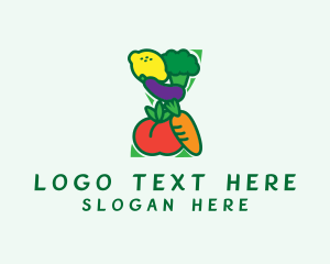 Market - Organic Fruit Veggies logo design