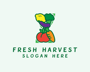 Veggie - Organic Fruit Veggies logo design