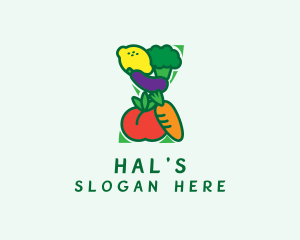 Supermarket - Organic Fruit Veggies logo design