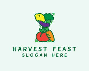 Organic Fruit Veggies logo design