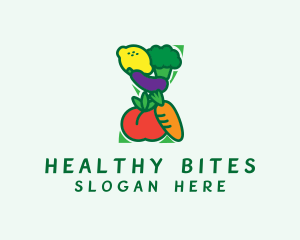 Organic Fruit Veggies logo design