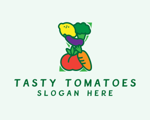 Organic Fruit Veggies logo design