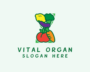 Organic Fruit Veggies logo design